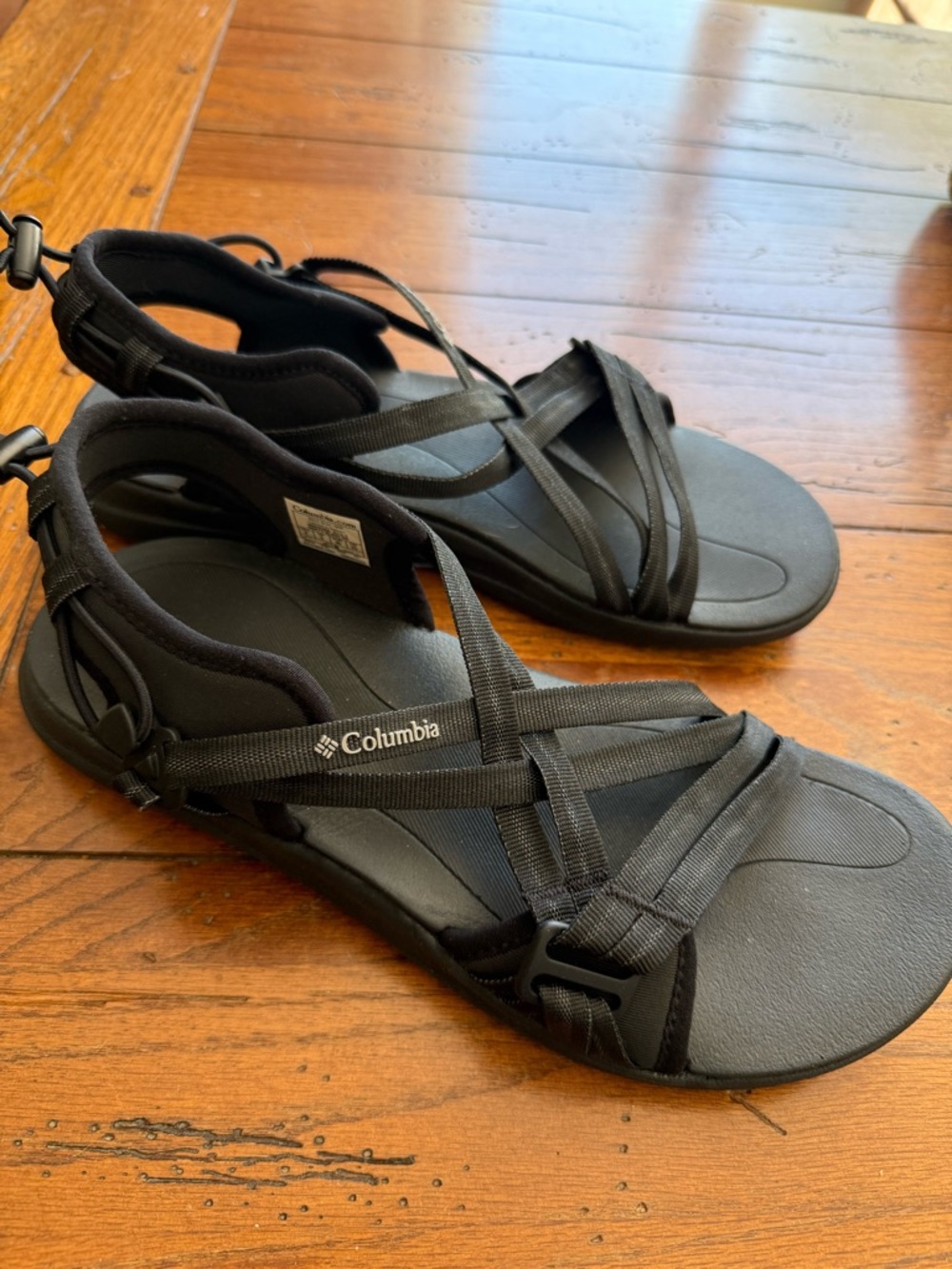 Columbia Black Strappy Sport Sandals for Women